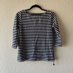Striped Boatneck Quarter Sleeve Shirt